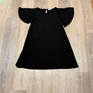 Calvin Klein Black Flutter Dress